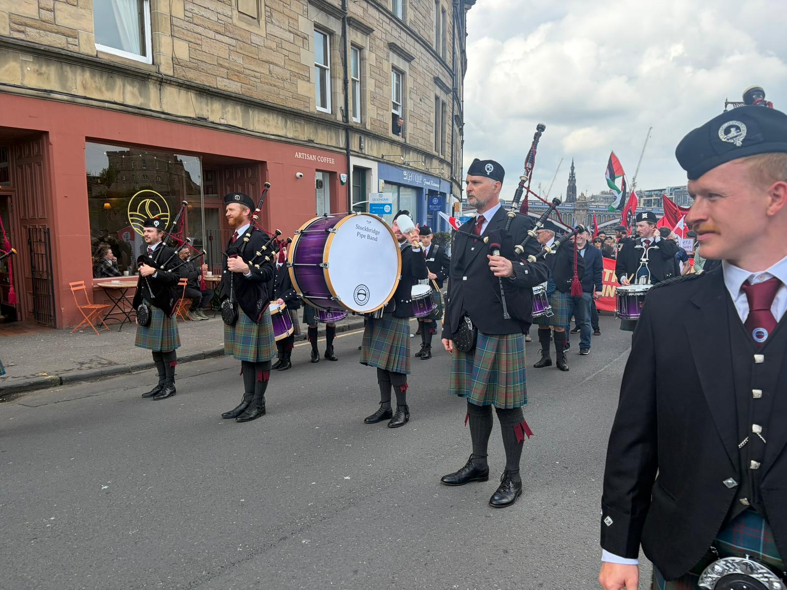 Stockbridge Pipe Band Edinburgh May Day Parade